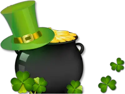 St Patricku0027s Day Pot Of Gold And Hat Transparent Png Stickpng St Day Pot Of Gold Png Shamrock Clipart Png