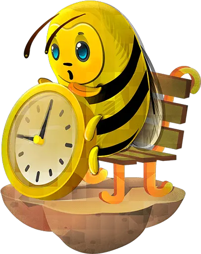 Bee Stickers Icon Set Png Download Vector Cartoon Honey Bee Wall Clock Drawing Pikachu Face Png