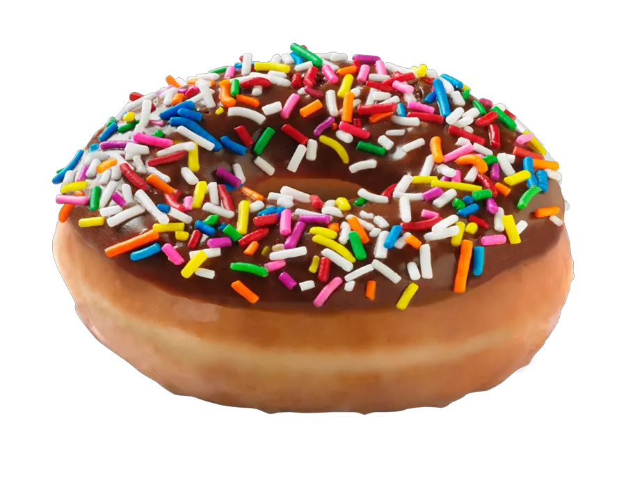 Donuts Png Image Chocolate Frosted With Sprinkles Donuts Transparent