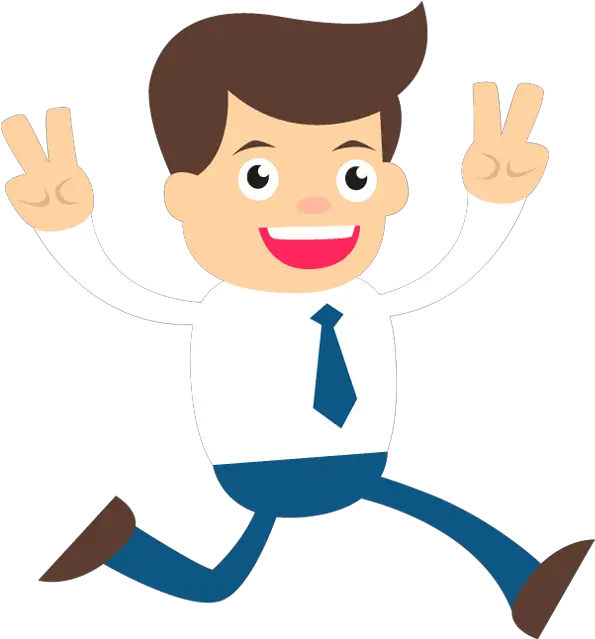 Happy Businessman Hands Raised Up Happy Business Man Clip Happy Man Animation Png Hands Up Png