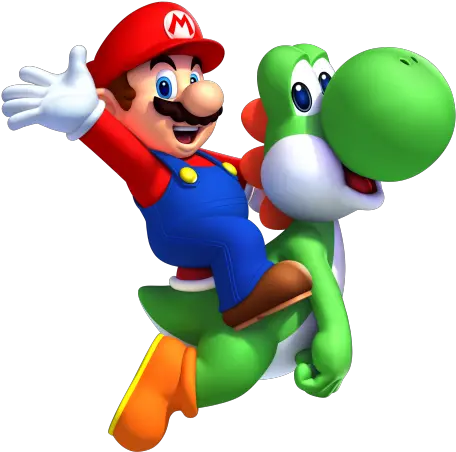 New Super Mario Bros U Render New Super Mario Bros Wii Mario Yoshi Png Yoshi Transparent