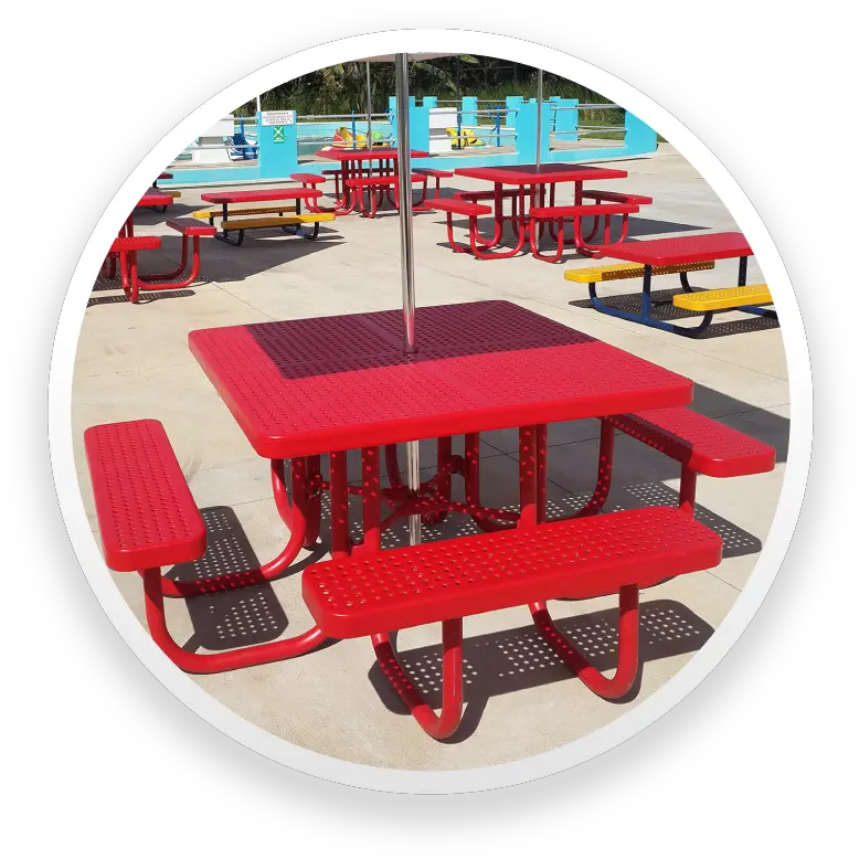 Commercial Picnic Tables Built Tough 20 Year Warranty Circle Png Picnic Table Png