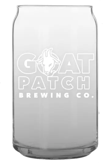 Goat Patch Beer Can Glass 16oz U2014 Colorado Springs Brewery Brewing Company Png Icon Black And White