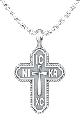 Jesus Christ The King Ic Xc Nika Sterling Silver Pendant And 18 Chain Christian Cross Png Jesus Cross Icon