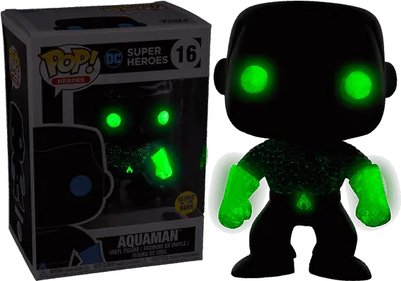 Dc Super Heroes Aquaman Silhouette Gitd Pop Vinyl Figure 16 Funko Pop Aquaman Png Aquaman Transparent