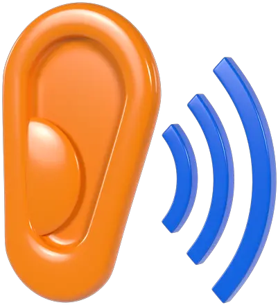 Hearing Icon Download In Glyph Style Solid Png Hear Icon