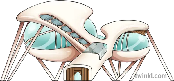 Futuristic House Illustration Twinkl Futuristic House Drawing Png House Cartoon Png