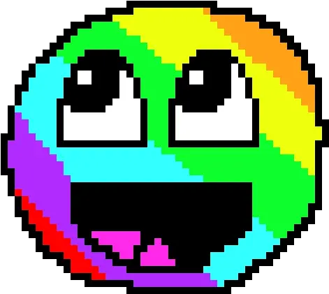 Rainbow Epic Face Final Pixel Art Maker Laughing Crying Emoji Pixel Art Png Epic Face Transparent