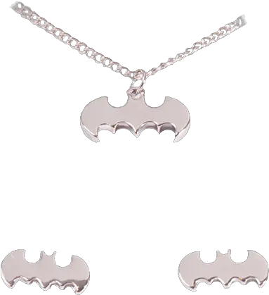 Dc Comics Batman Bat Symbol Necklace U0026 Earring Set Pendant Png Bat Symbol Png