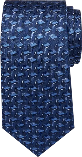 Joseph Abboud Indigo Blue Narrow Tie Geometric Menu0027s Solid Png Tc Icon Classic