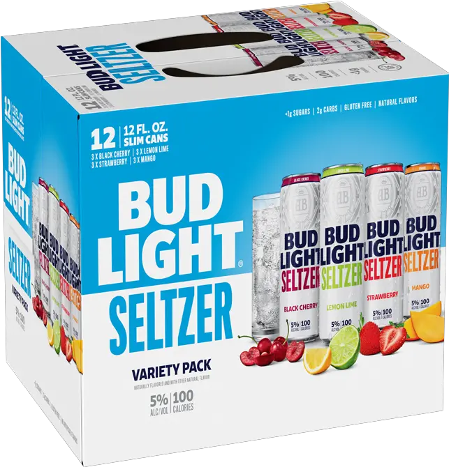 Bud Light Black Cherry Lemon Lime Strawberry U0026 Mango Bud Light Seltzer Variety Pack Barcode Png Bud Light Can Png