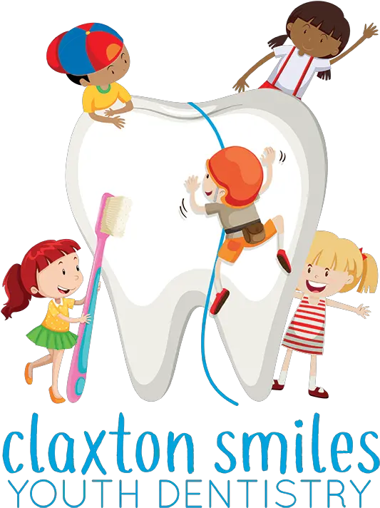 Claxton Smiles Youth Dentistry Ga Dentist Kids Brushing Teeth Cartoon Png Smile Logo