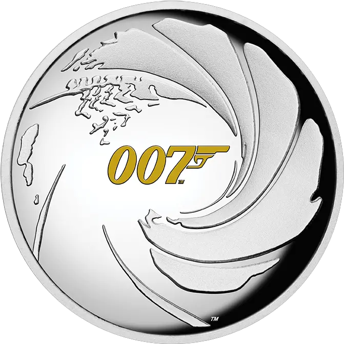 James Bond 1oz Silver Proof Relief Coin L Official 007 Store James Bond Silver Coins Png James Bond Png