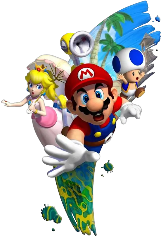 Super Mario Sunshine Artwork Wait Waaaaiiittt Peach Peach Super Mario Sunshine Png Mario Transparent