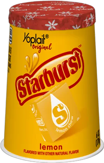 Yoplait Starburst Lemon Yogurt Cylinder Png Hy Vee Logos