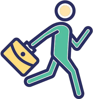 Belated Hurry Businessman Color Vector Icon Clean Png Business Man Icon Png