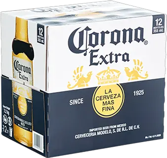 Corona Extra 12pk Beer Box Of Corona Png Corona Beer Png