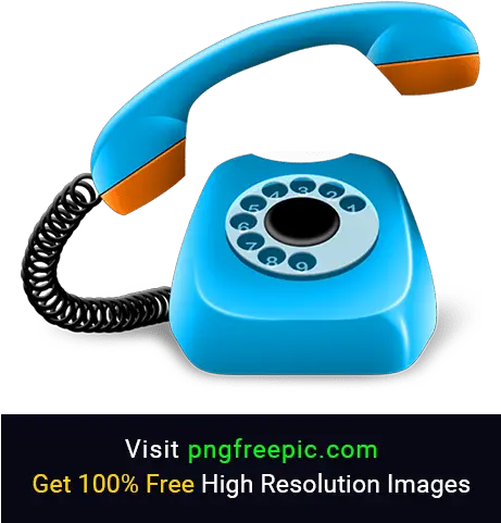 Landline Phone Blue Border Iocn Png Contact Landline Call Telephone Modern Phone Icon