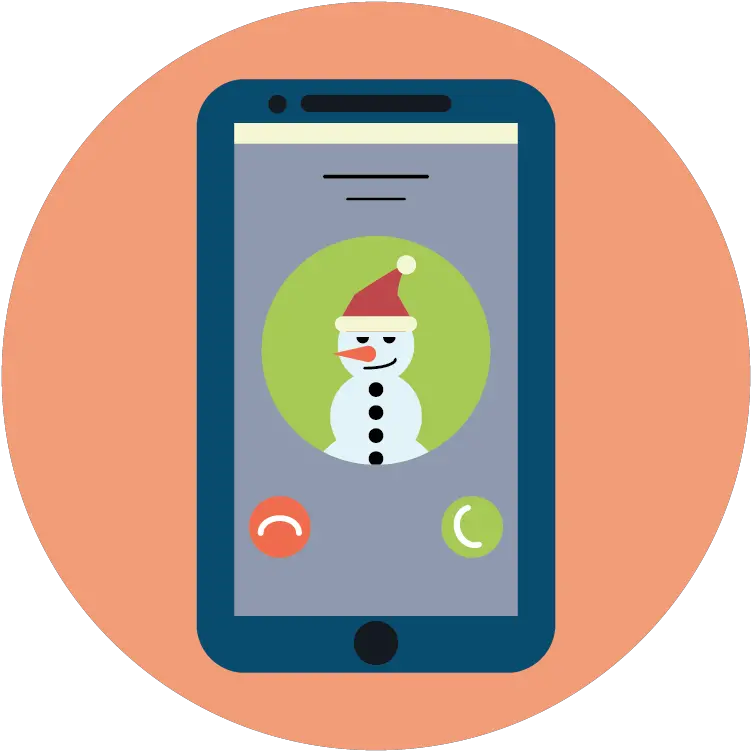 Christmas Phone Call Snowman Art Icon Graphic By Smartphone Png Snowman Icon Png