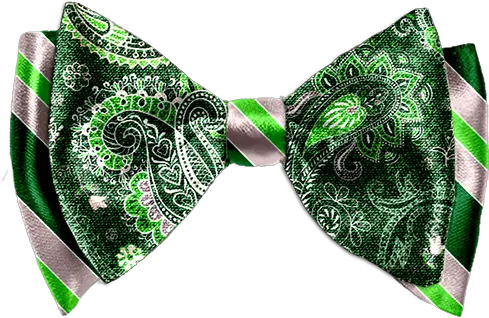 Green Bowtie Transparent Png Clipart Paisley Bow Tie Png
