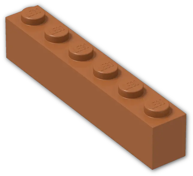 10 New Lego Brick 1 X 6 Dark Orange Chocolate Bar Png Lego Brick Png