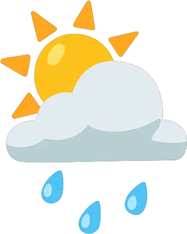 Sun Behind Rain Cloud Emoji Nuvem Com Sol Png Cloud Icon Android