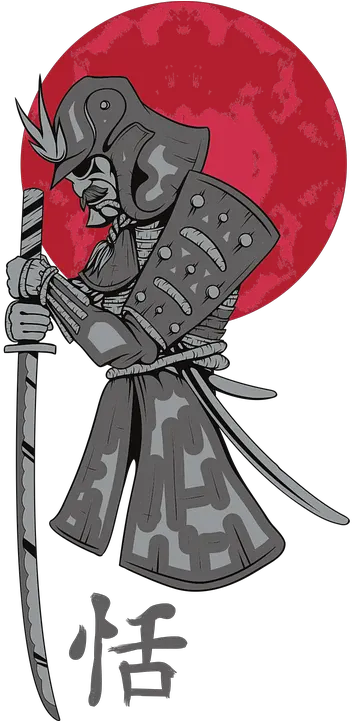 Samurai Red Moon Free Vector Graphic On Pixabay Japanes Samurai Png Samurai Helmet Png