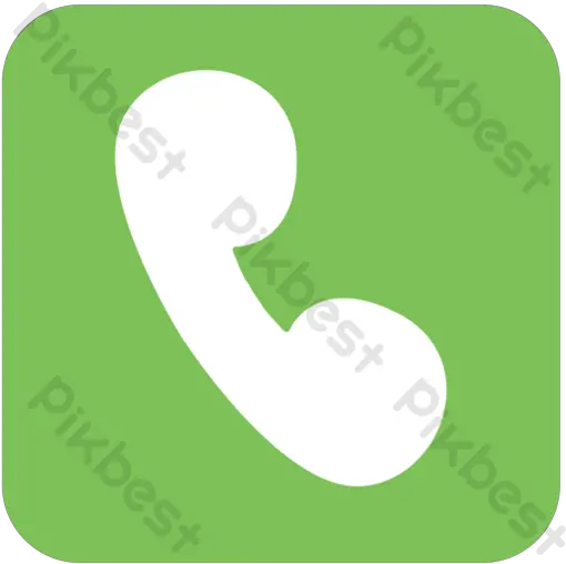 Green Rounded Square Phone Icon Free Png Transparent Psd Icone Quadrado Telefone Png Phone Icon Free