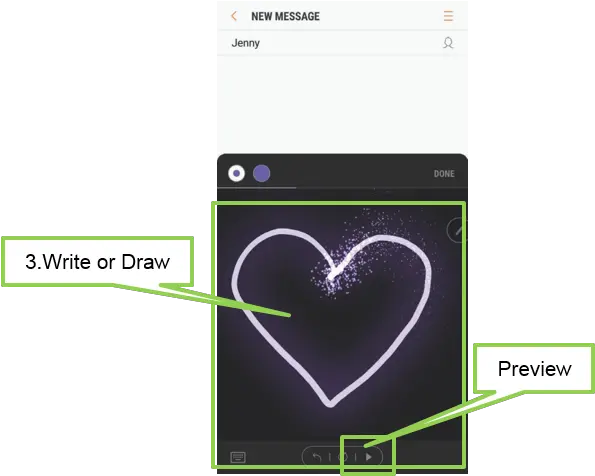 Galaxy Note8 How Do I Use A Live Message Command Samsung Language Png Messages Icon Heart