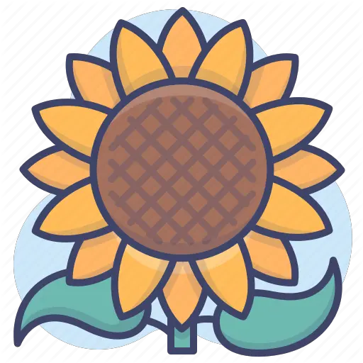 Farm Flower Nature Sunflower Icon Download On Iconfinder Decorative Png Sunflower Icon