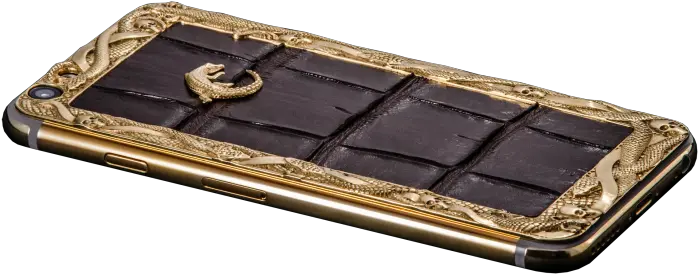 Caimania Ouroboros Gold Iphone 6 Crocodile Leather Feature Phone Png Ouroboros Transparent