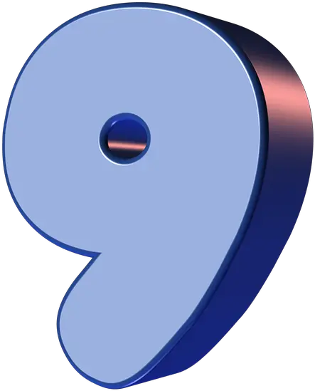 Number Nine 9 Imagen De Una Nueve Animada Png Number 9 Png