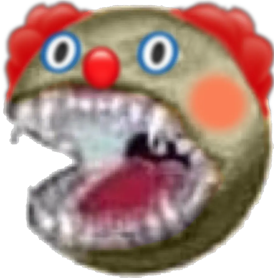 Look Out Its A Feral Clown Cursedemojis Vibe Check Transparent Background Png Clown Emoji Png