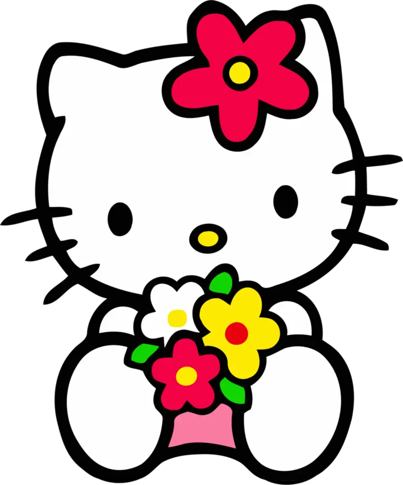 Flower Hello Kitty Png Cumpleaños