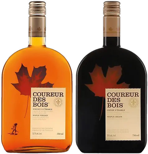 Duo Whiskey And Maple Cream From Quebec Coureur Des Bois Maple Cream Png Maple Syrup Png