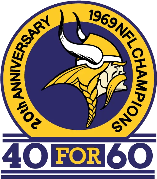 Minnesota Vikings Anniversary Logo 1989 20th Anniversary 1969 Minnesota Vikings Logo Png Viking Helmet Logo