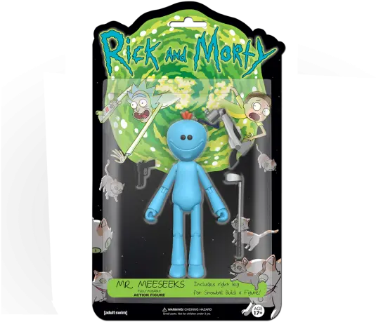Download Mr Meeseeks Action Figure Png Image With No Rick And Morty Mr Meeseeks Toy Mr Meeseeks Png