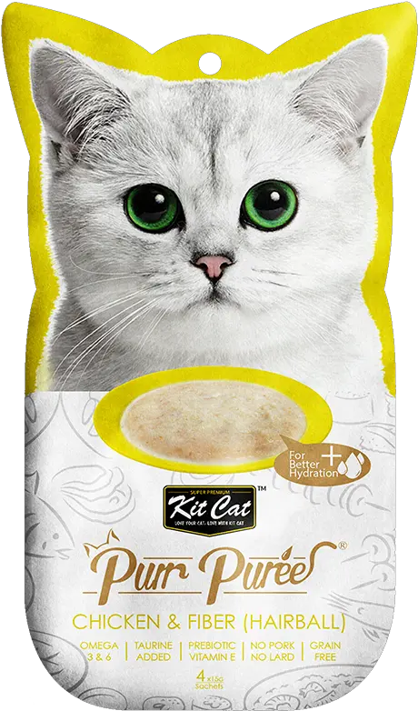 Kit Cat Kit Cat Purr Puree Chicken U0026 Fiber Hariball Control Cat Treat Png Kit Kat Icon Pack