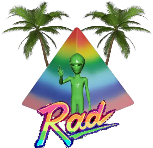 Aesthetic Vaporwave Alien Rad Tumblr Real Palm Tree Transparent Background Png Vhs Overlay Png