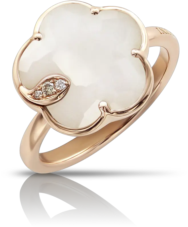 Petit Joli Ring In 18k Gold White Agate U0026 Diamonds Pasquale Bruni Ring Bon Ton Png Van Cleef Icon Rings