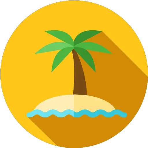 Nature Oasis Island Desert Tropical Palm Tree Icon Palm Tree Circle Icon Png Palm Tree Icon