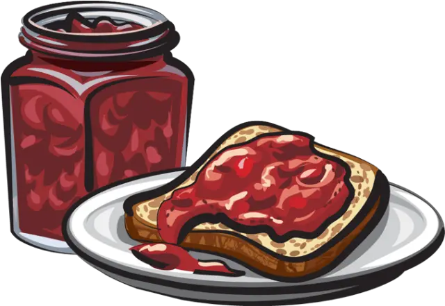 Download Hd Breakfast Clipart Jam Cartoon Jam On Toast Cartoon Jam On Toast Png Breakfast Clipart Png