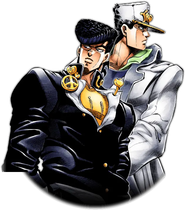 Ssr Josuke Higashikata And Jotaro Kujo Jojoss Wiki Jotaro Kujo Josuke Higashikata Png Jotaro Kujo Png