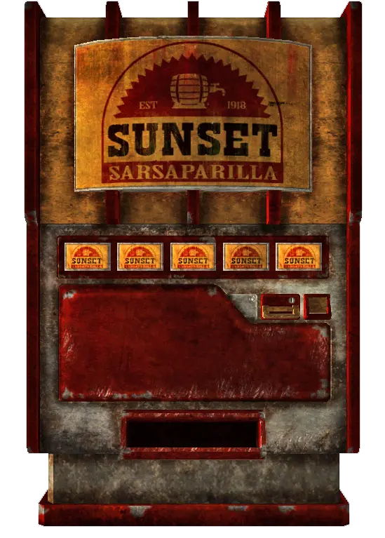 Fallout New Vegas Lucky 38 Billboard Png Picture 432673 Sunset Sarsaparilla Vending Machine Fallout New Vegas Logo
