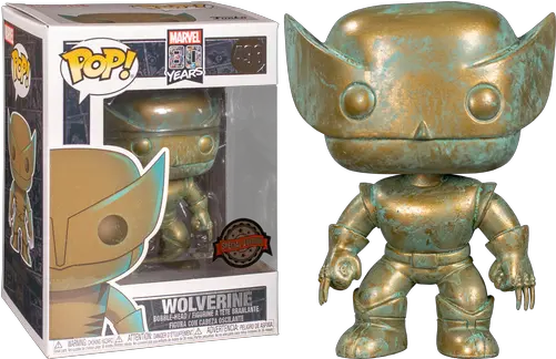 X Men Wolverine Patina 80th Anniversary Pop Vinyl Figure Marvel Funko Pop Png Wolverine Transparent