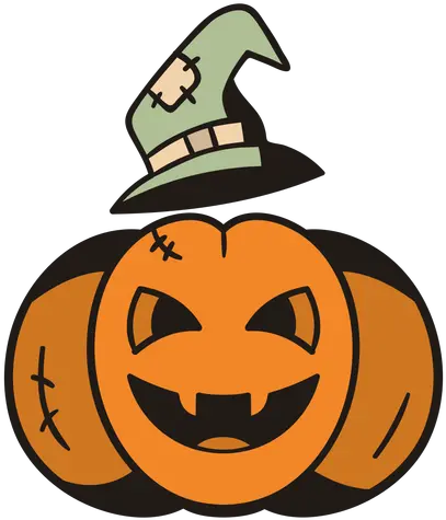 Witch Pumpkin Hand Drawn Transparent Png U0026 Svg Vector File Halloween Evil Pumpkin Icon
