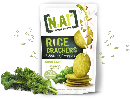 Kale Nature Addicts Rice Crackers Png Kale Png