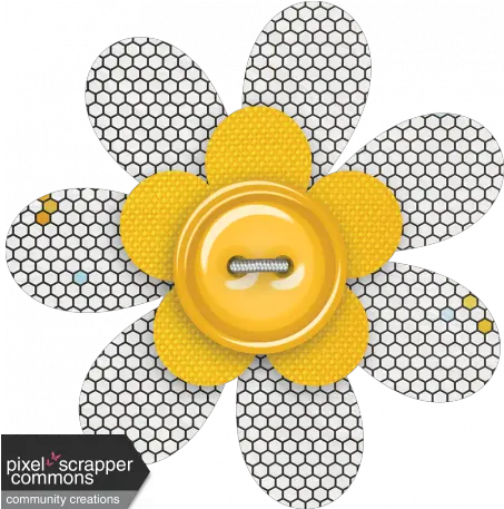 Honey Flower 01 Graphic By Gina Jones Pixel Scrapper Metallic Triangle Png Pixel Flower Png