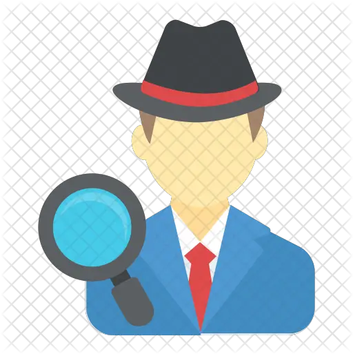 Detective Icon Vector Investigador Con Lupa Png Detective Png