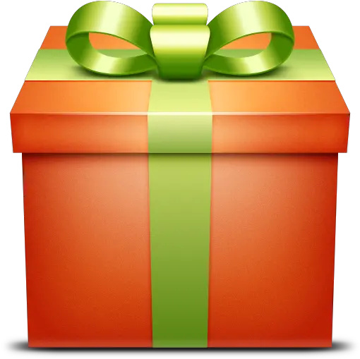 Gift Orange Present Icon Green And Orange Gift Png Present Png